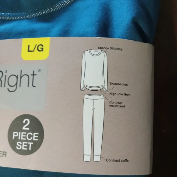 NWT Climate Right by CuddlDuds 2 Piece Crew Neck And Leggings/Size Large - Picture 3 of 5